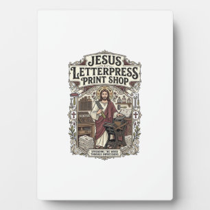 Jesus Letterpress Print Shop Jesus Letterpress Pri Plaque