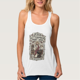 Jesus Letterpress Print Shop Jesus Letterpress Pri Tank Top