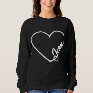 Jesus Letters In Heart Christian Religion Jesus Lo Sweatshirt