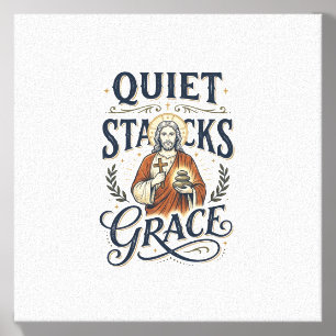 Jesus Librarian Graphic Tee Christian Art_1 Canvas Photo Tile