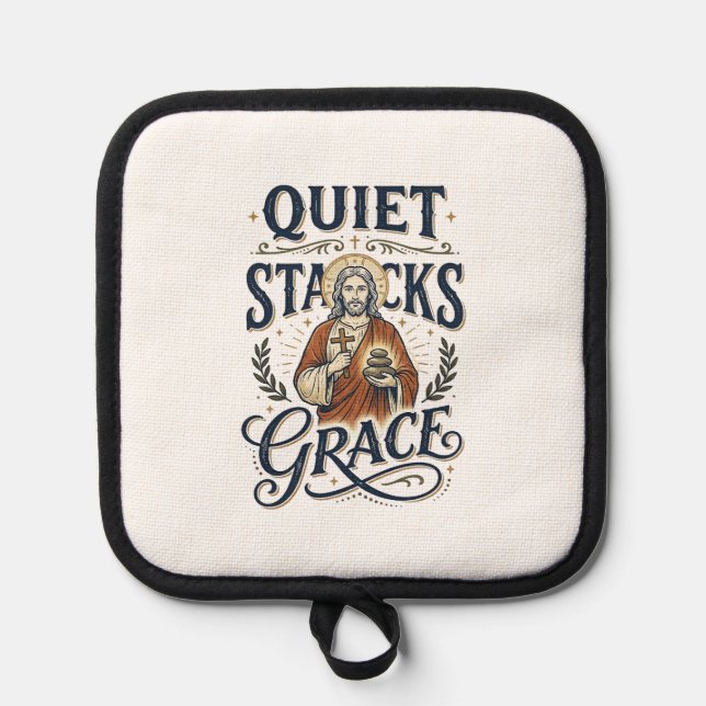 Jesus Librarian Graphic Tee Christian Art_1 Pot Holder (Front)