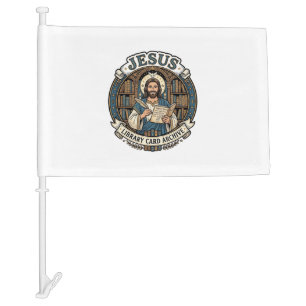 Jesus Library Card Archive Jesus Library Card Arch Car Flag