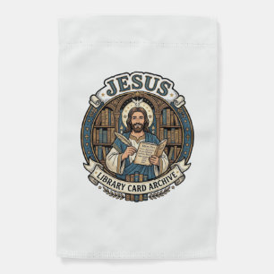Jesus Library Card Archive Jesus Library Card Arch Garden Flag