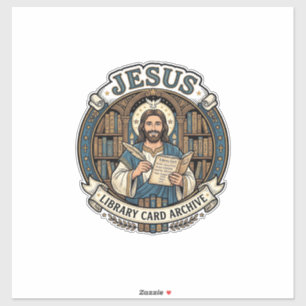 Jesus Library Card Archive Jesus Library Card Arch Sticker