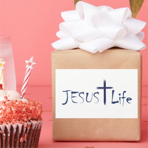 JESUS Life Blue Text Stickers 20 per sheet