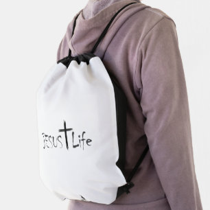 JESUS Life Drawstring Backpack