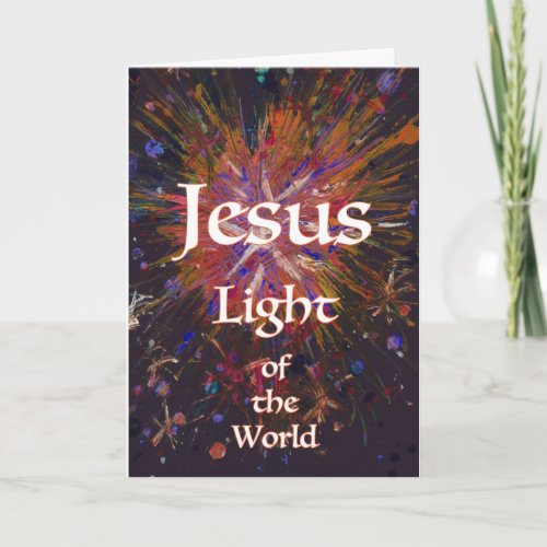 Jesus Light Christmas Bible Verse  Religious Art Card