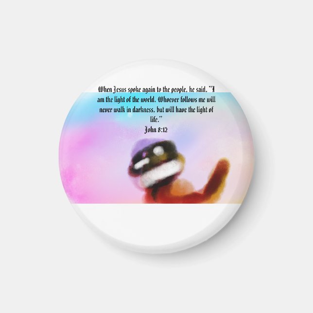 jesus light  magnet (Front)