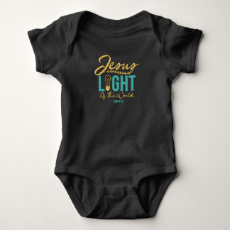 Jesus Light Of The World - Bible Verse Baby Bodysuit