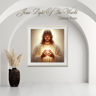 JESUS LIGHT OF THE WORLD CANVAS PRINT