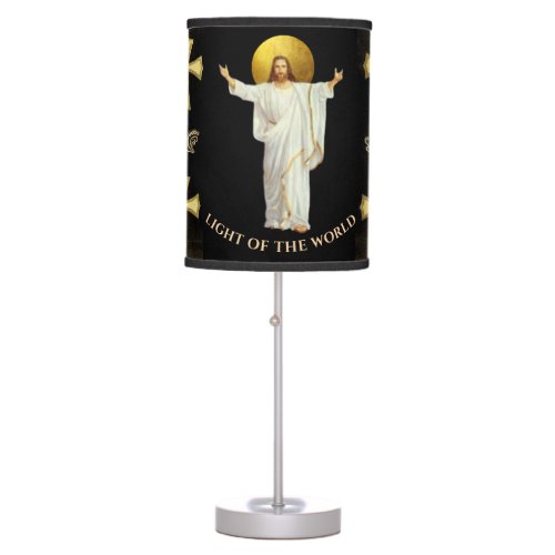 Jesus Light of the World Christian Table Lamp