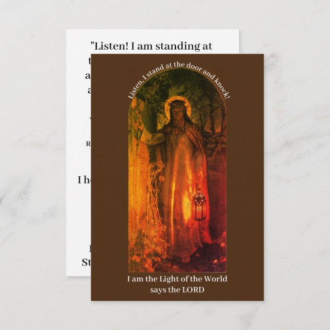 Jesus Light of the World Flat Card (Front/Back)