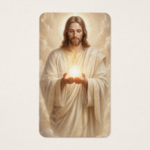 Jesus Light of the World Funeral Prayer Card
