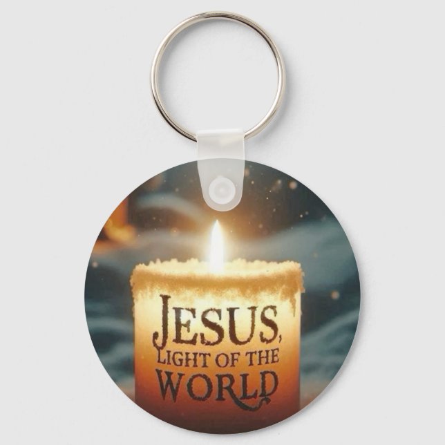 Jesus Light of the World Nativity Christmas Double Keychain (Back)