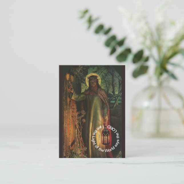 Jesus Light of the World prayer card (Standing Front)