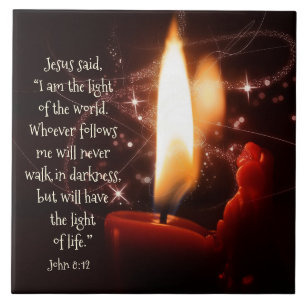 Jesus Light of the World Psalm 8, Bible, Christmas Tile