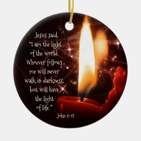 Jesus Light Of The World Psalm 8, Custom Christmas Ceramic Ornament
