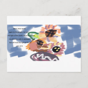 jesus light postcard