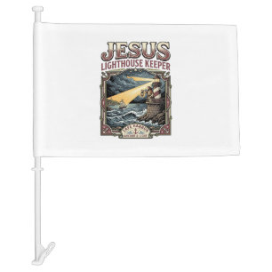 Jesus Lighthouse Keeper Jesus Lighthouse Keeper Ch Car Flag