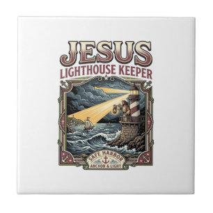 Jesus Lighthouse Keeper Jesus Lighthouse Keeper Ch Ceramic Tile