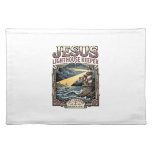 Jesus Lighthouse Keeper Jesus Lighthouse Keeper Ch Cloth Placemat