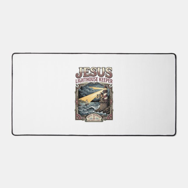 Jesus Lighthouse Keeper Jesus Lighthouse Keeper Ch Desk Mat (Front)