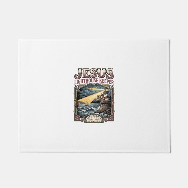 Jesus Lighthouse Keeper Jesus Lighthouse Keeper Ch Doormat (Front)
