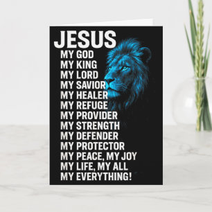Jesus - Lion Christian King Lord Savior Faith Card