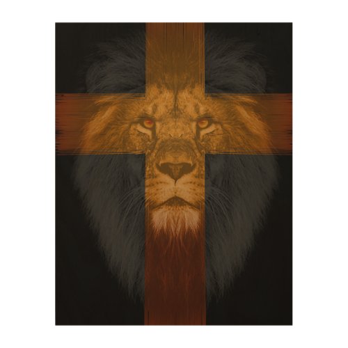 JESUS LION OF JUDAH ART WOOD WALL SIGNS CHRISTIAN