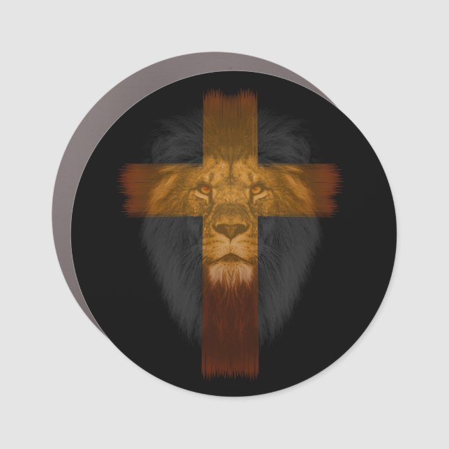 Jesus Lion of Judah Car Magnet (Front)
