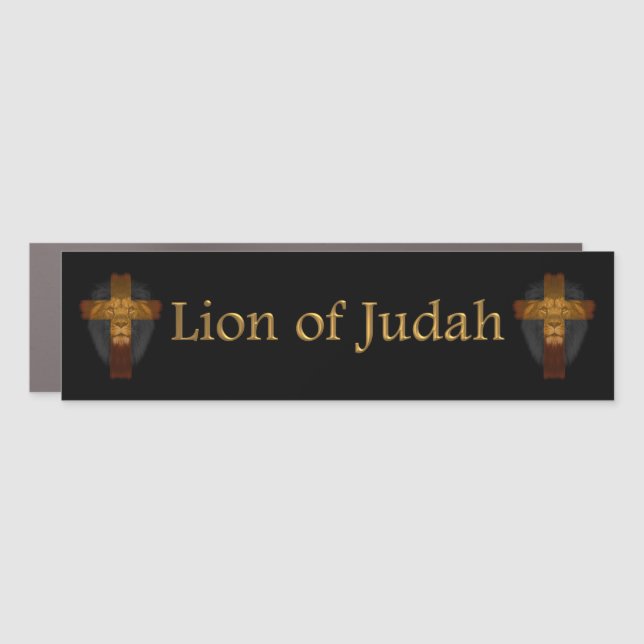 Jesus Lion of Judah Car Magnet Bumper Sticker (Front)