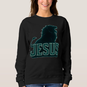 Jesus Lion of Judah football colors Sweatshirt