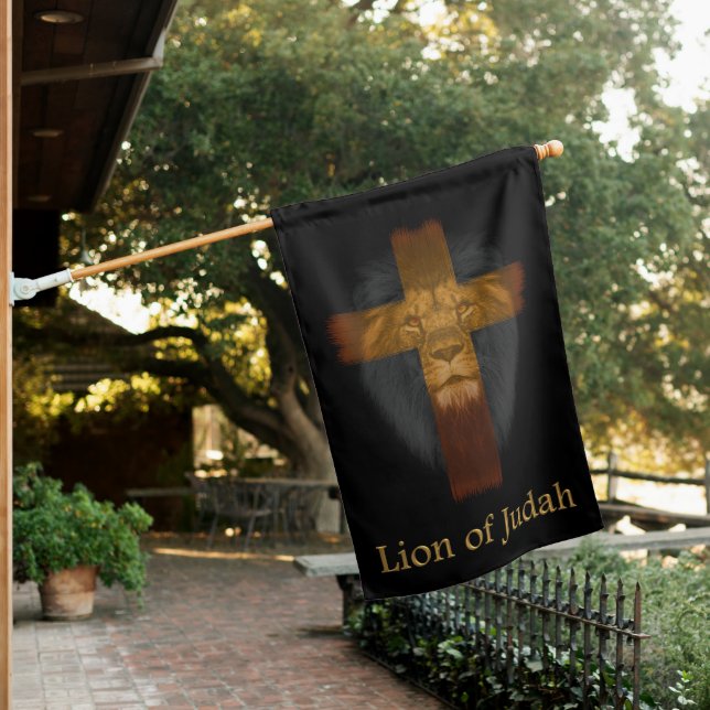 Jesus Lion of Judah House Flag (In SItu)