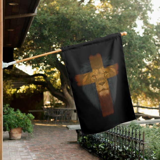 Jesus Lion of Judah House Flag (In SItu)