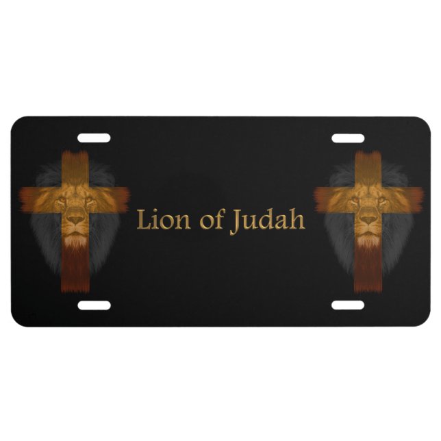 Jesus Lion of Judah License Plate (Front)
