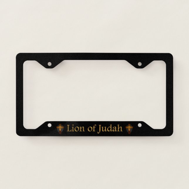 Jesus Lion of Judah License Plate Frame (Front)
