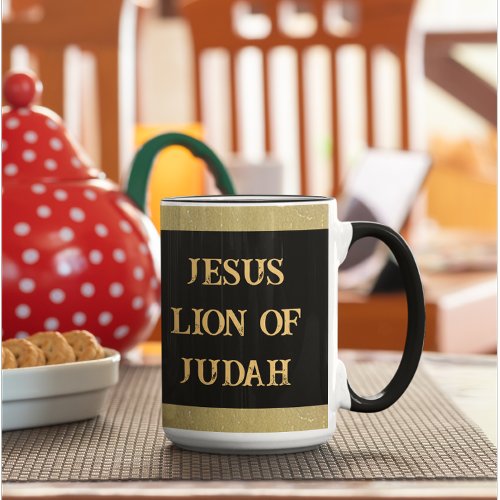 Jesus Lion Of Judah Mug Lions Head Background