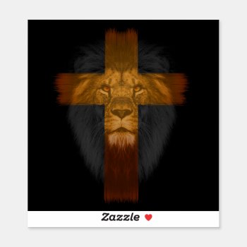 Jesus Lion Of Judah Vinyl Sticker by PhotoArtByDarla at Zazzle