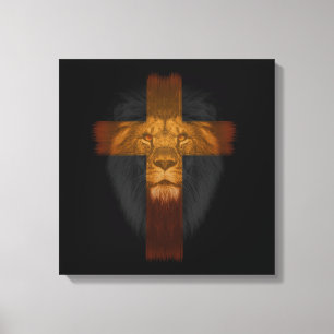Jesus Lion of Judah Wrapped Canvas Print