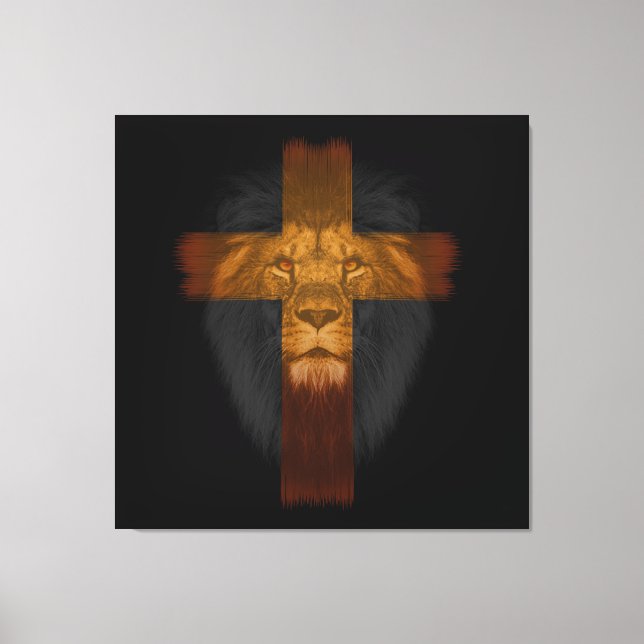 Jesus Lion of Judah Wrapped Canvas Print (Front)
