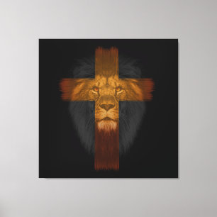 Jesus Lion of Judah Wrapped Canvas Print