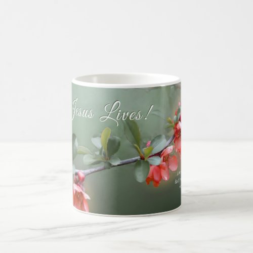 Jesus Lives Spring Flowers Bible Verse Easter Coffee Mug