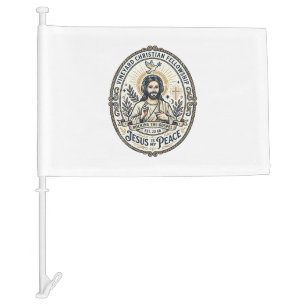 Jesus Lo Fi Study Beats Aesthetic Graphic Tee Chri Car Flag