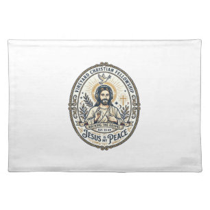 Jesus Lo Fi Study Beats Aesthetic Graphic Tee Chri Cloth Placemat