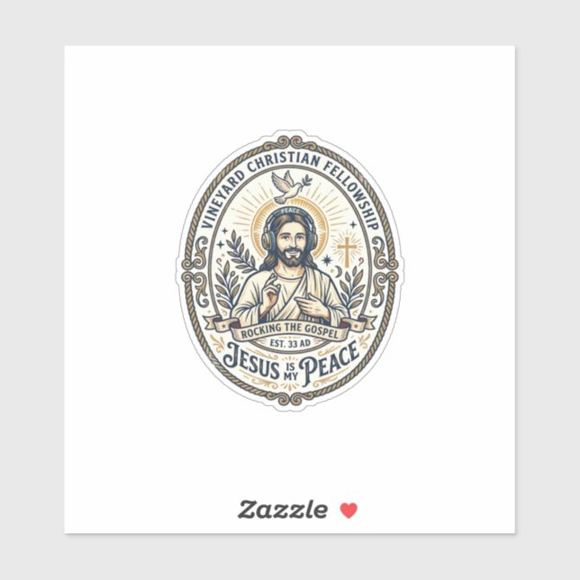 Jesus Lo Fi Study Beats Aesthetic Graphic Tee Chri Sticker (Sheet)