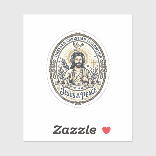 Jesus Lo Fi Study Beats Aesthetic Graphic Tee Chri Sticker (Sheet)