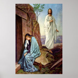 Jesus looking at women poster