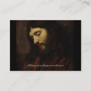 Jesus Looking Downward Business Card