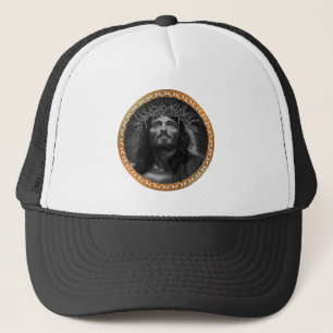 Jesus looking in the heavens trucker hat
