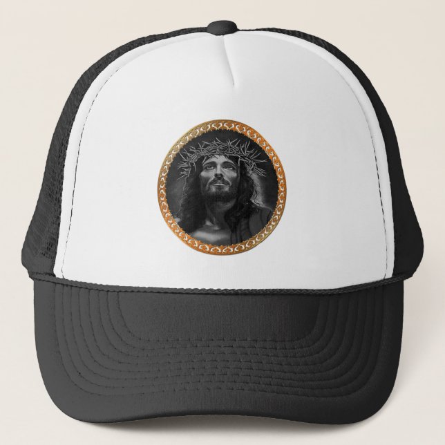 Jesus looking in the heavens trucker hat (Front)